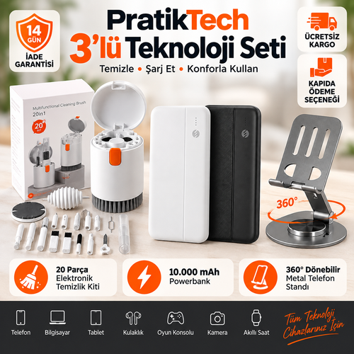 PratikTech 3’lü Teknoloji Seti