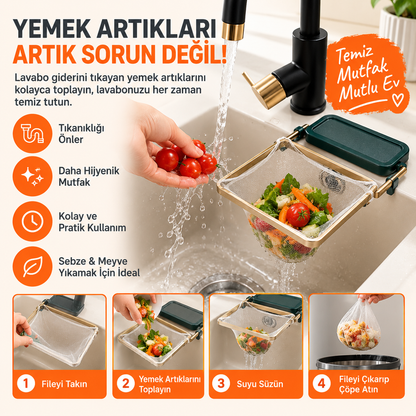 PratikSüzgeç – Katlanır Mutfak Lavabo Süzgeci