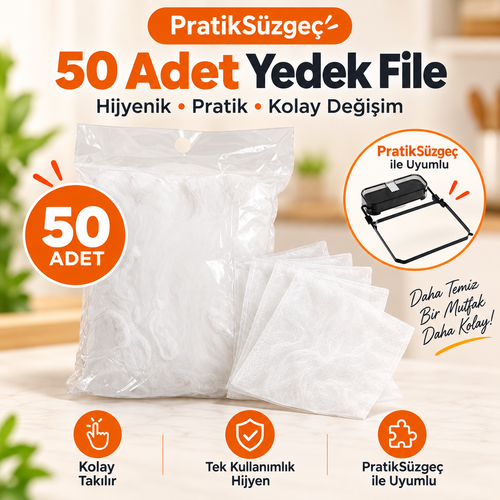 PratikSüzgeç Yedek File – 50’li Paket